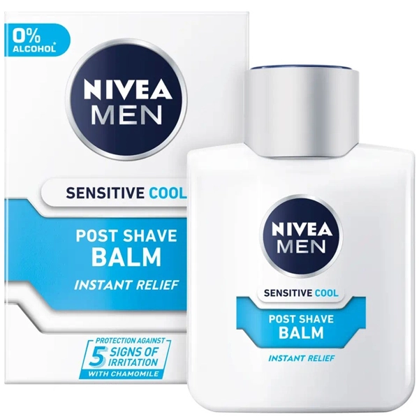 افتر شیو نیوآ اصل آلمانی ضد حساسیت خنک مردانه بالم بعد از اصلاح پوست حساس 100 میل | NIVEA MEN Sensitive Cool Post Shave Balm Instant Relief 100ml